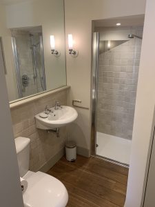 First floor bathroom with separate shower cubicle