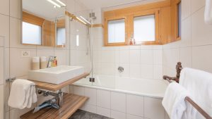 Master bedroom en-suite bathroom with overhead shower